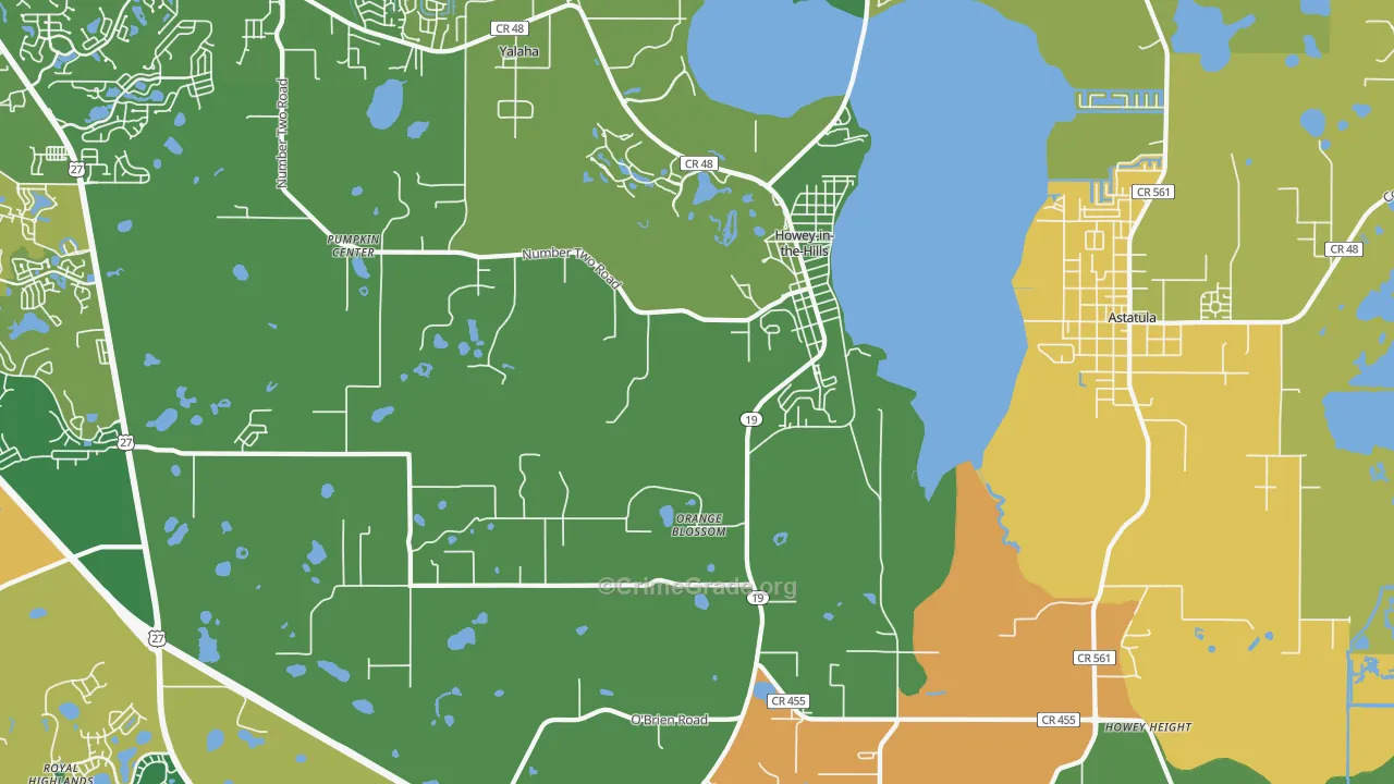 Howey-in-the-Hills, FL Map of Vandalism Rates