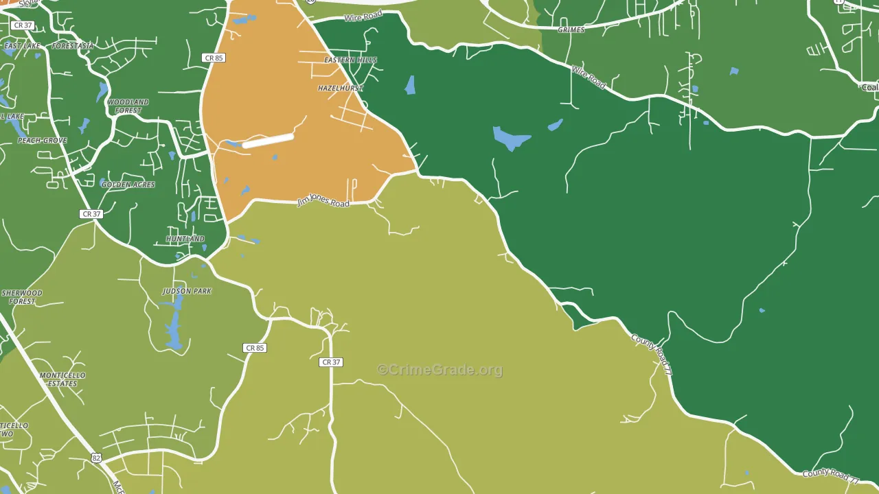 Howton, AL Map of Vandalism Rates