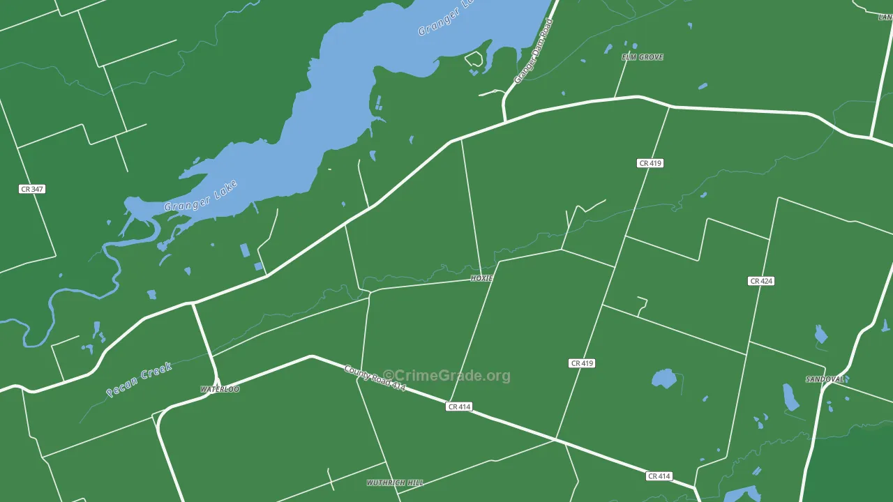 Hoxie, TX Map of Vandalism Rates