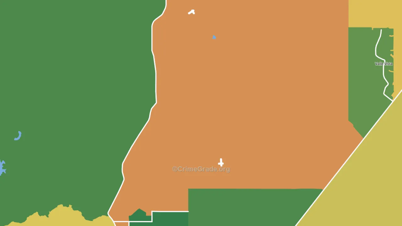 Hualapai, AZ Map of Vandalism Rates