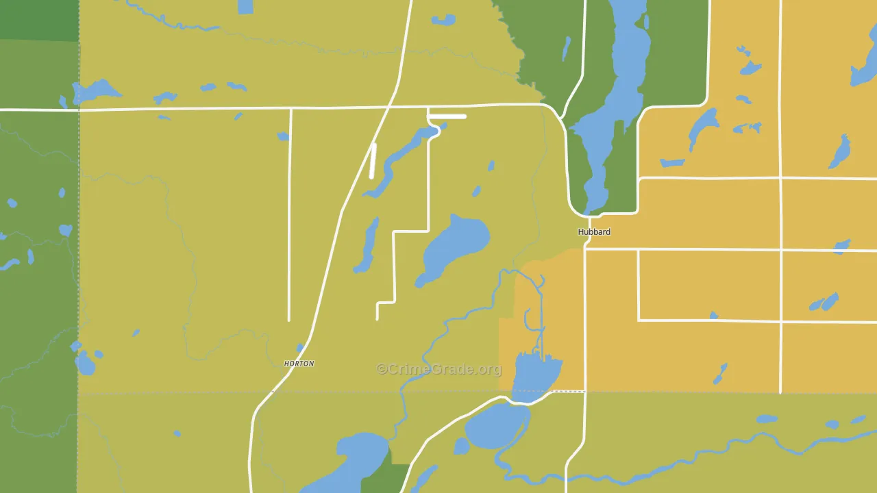 Hubbard, MN Map of Vandalism Rates