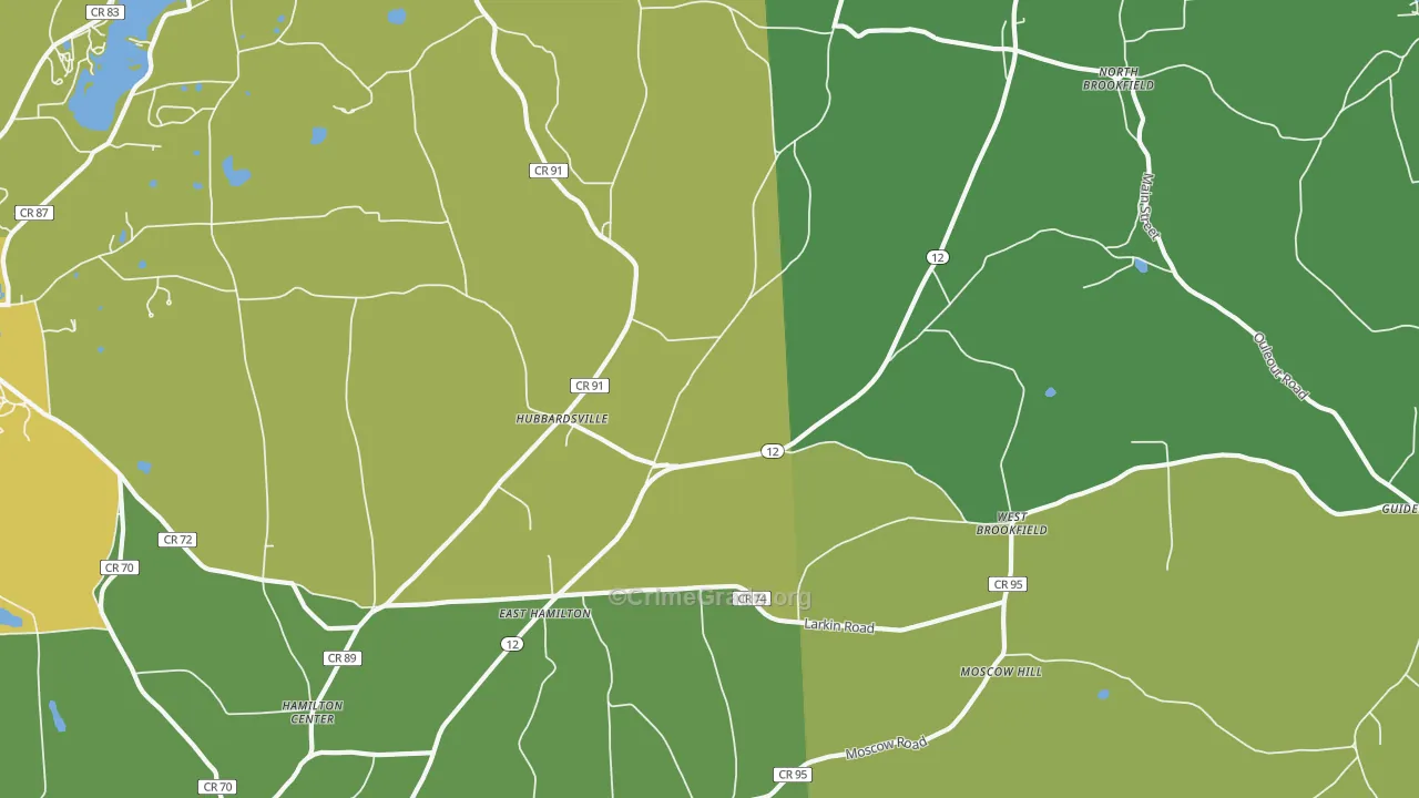 Hubbardsville, NY Map of Vandalism Rates