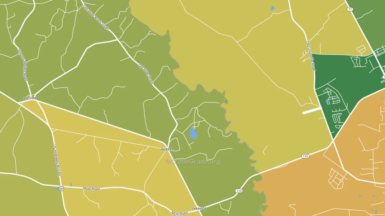 Hubert, GA Map of Vandalism Rates