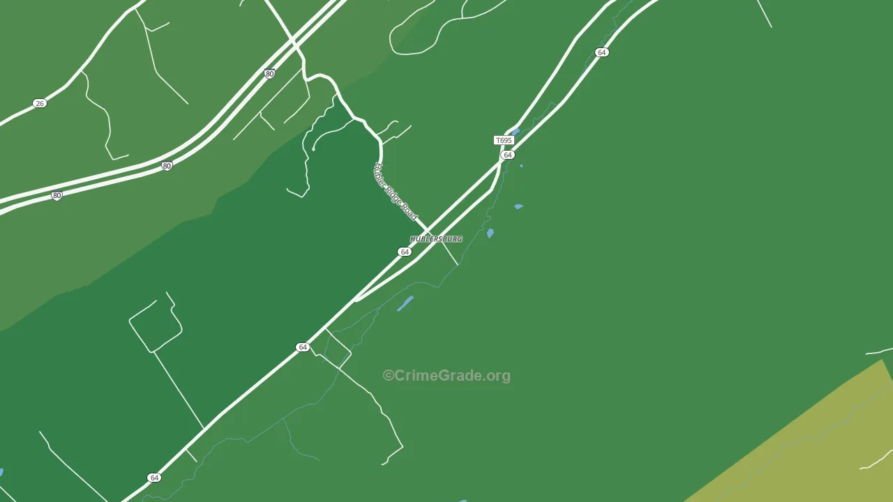Hublersburg, PA Map of Vandalism Rates
