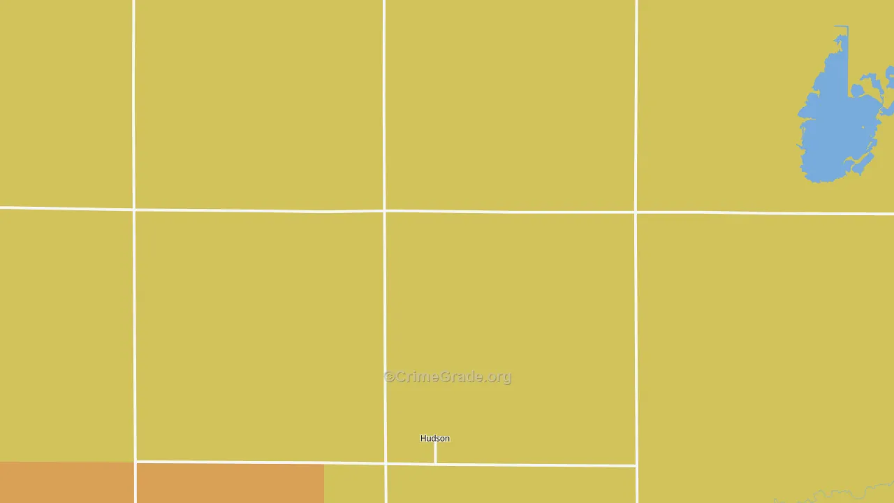 Hudson, KS Map of Vandalism Rates