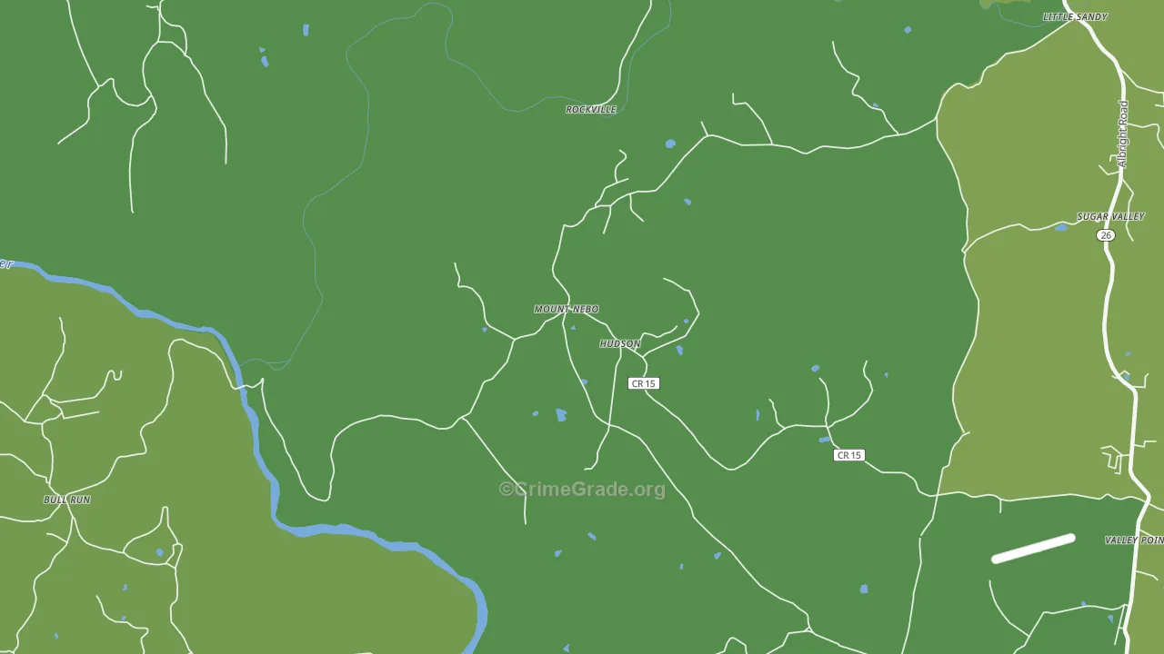 Hudson, WV Map of Vandalism Rates