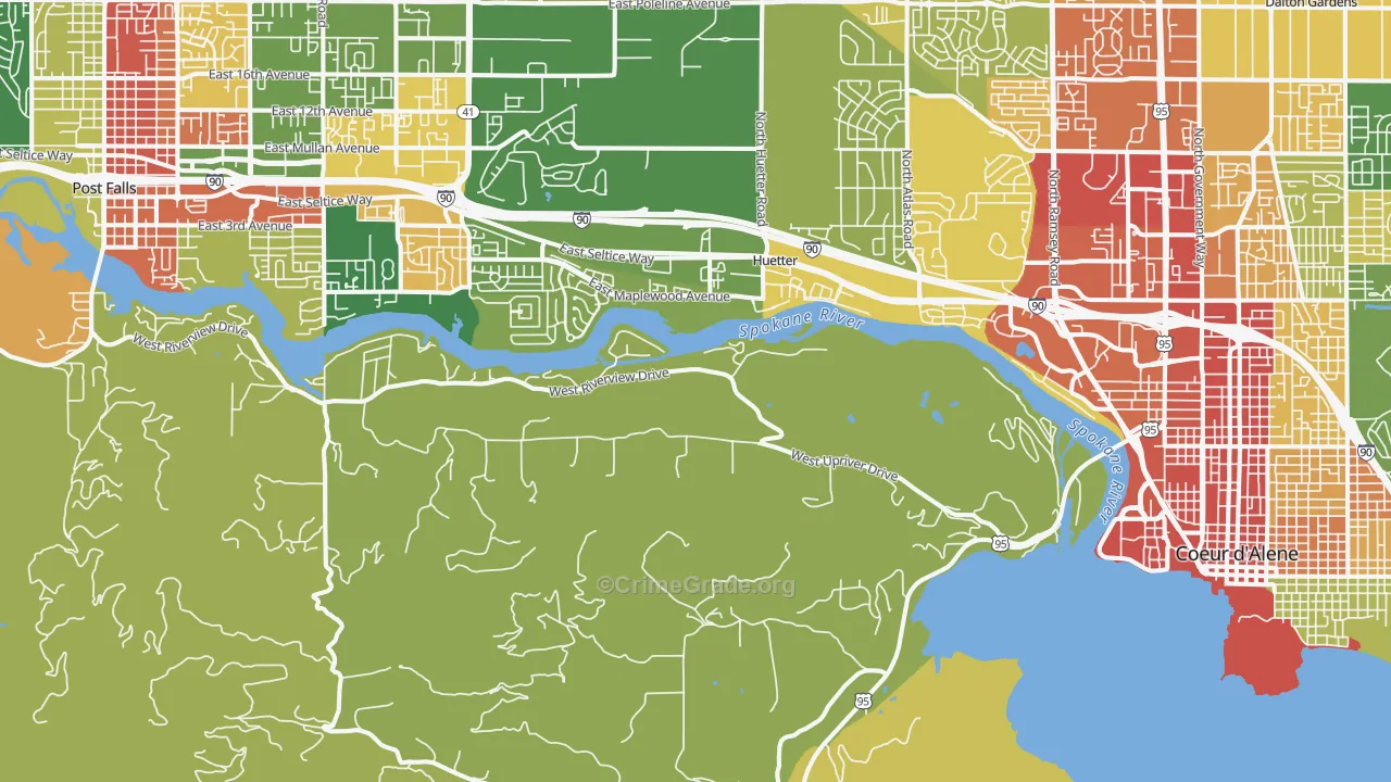 Huetter, ID Map of Vandalism Rates