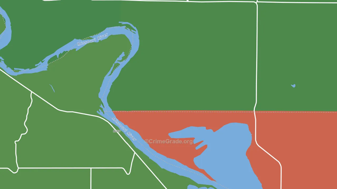 Huff, ND Map of Vandalism Rates