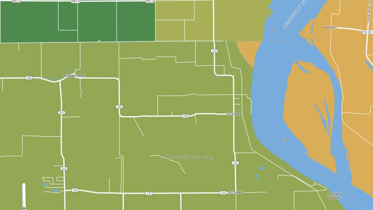 Huffman, AR Map of Vandalism Rates