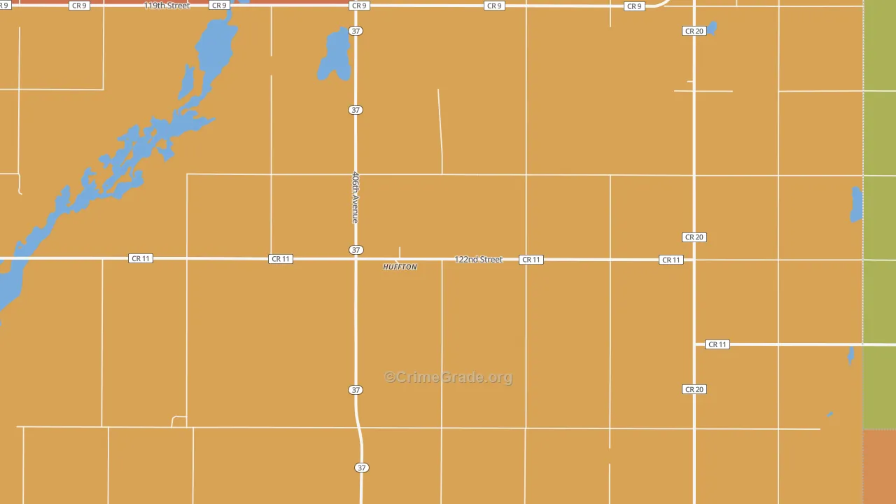 Huffton, SD Map of Vandalism Rates