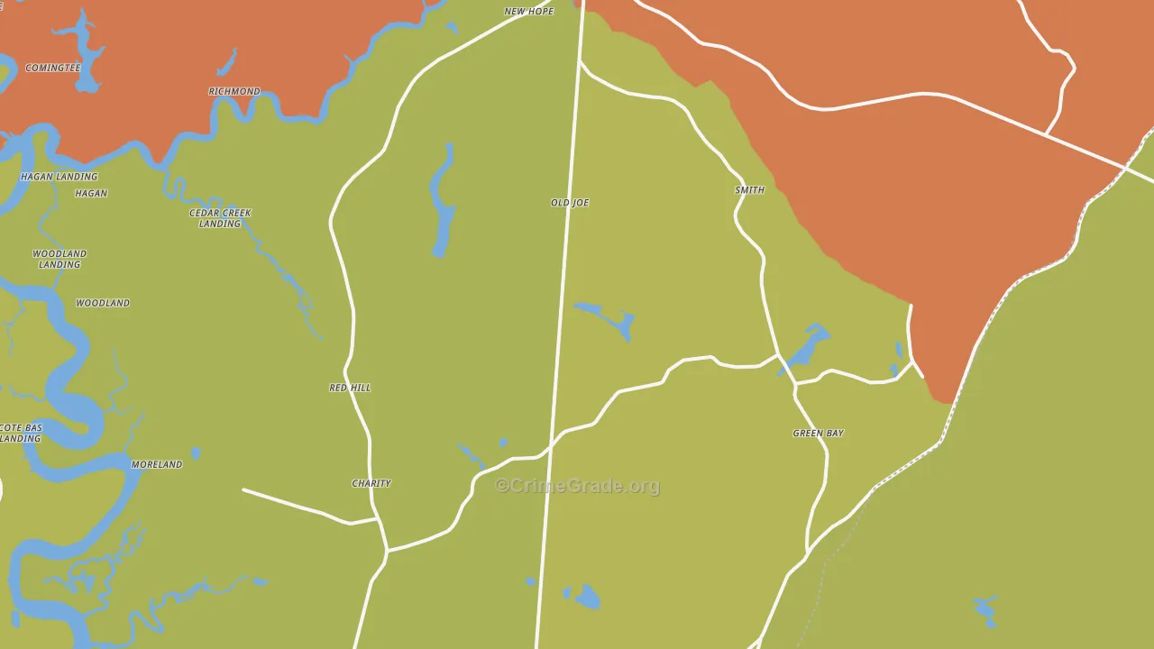 Huger, SC Map of Vandalism Rates