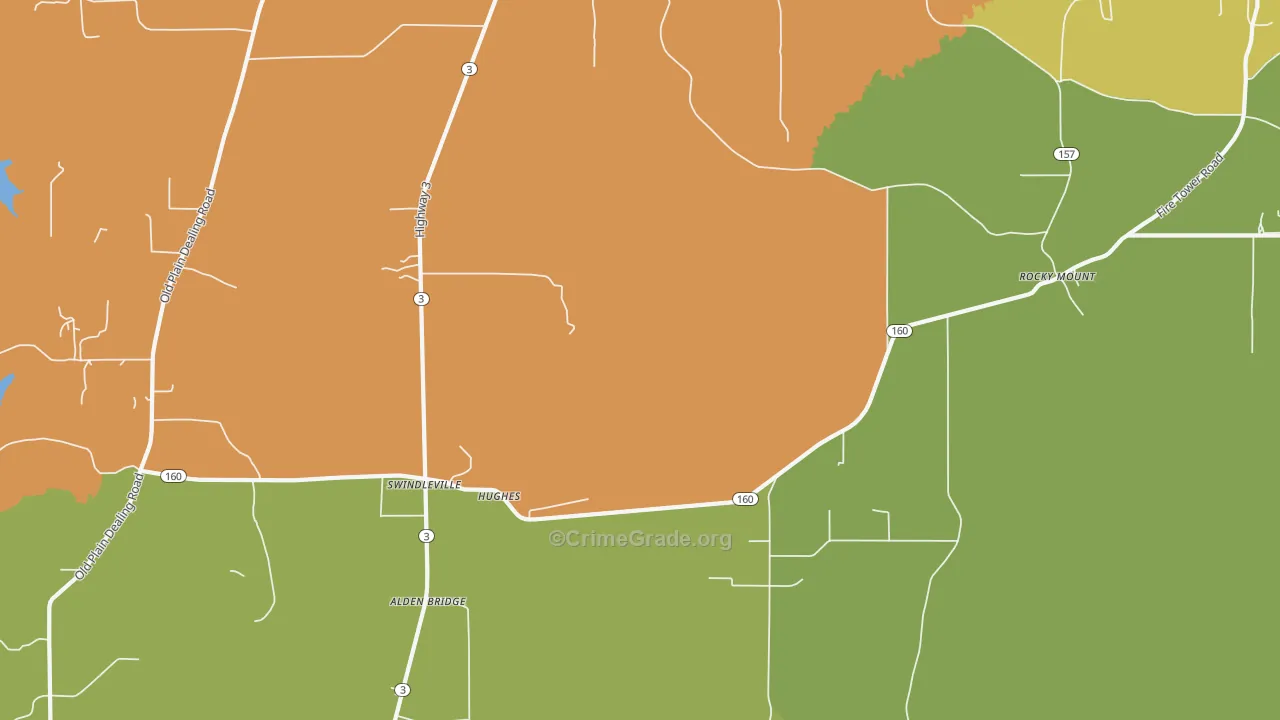 Hughes, LA Map of Vandalism Rates
