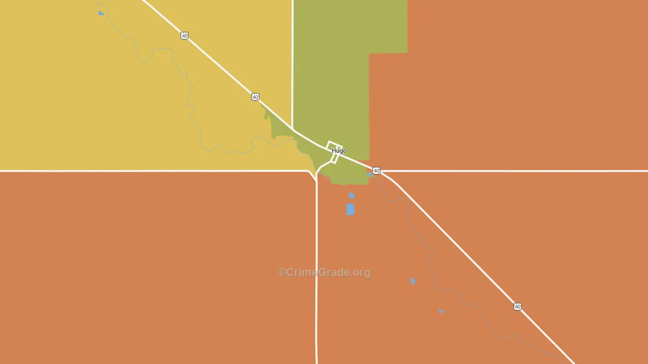 Hugo, CO Map of Vandalism Rates
