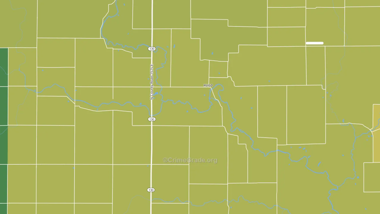 Hugo, IL Map of Vandalism Rates