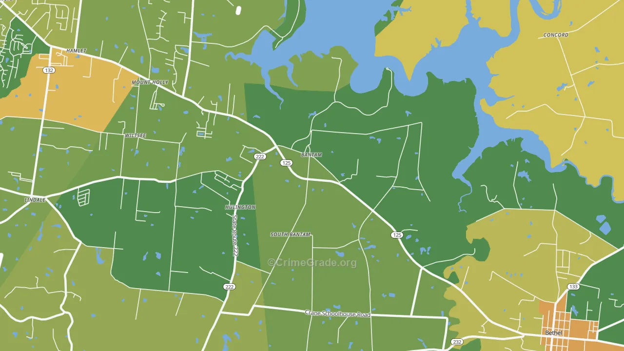 Hulington, OH Map of Vandalism Rates