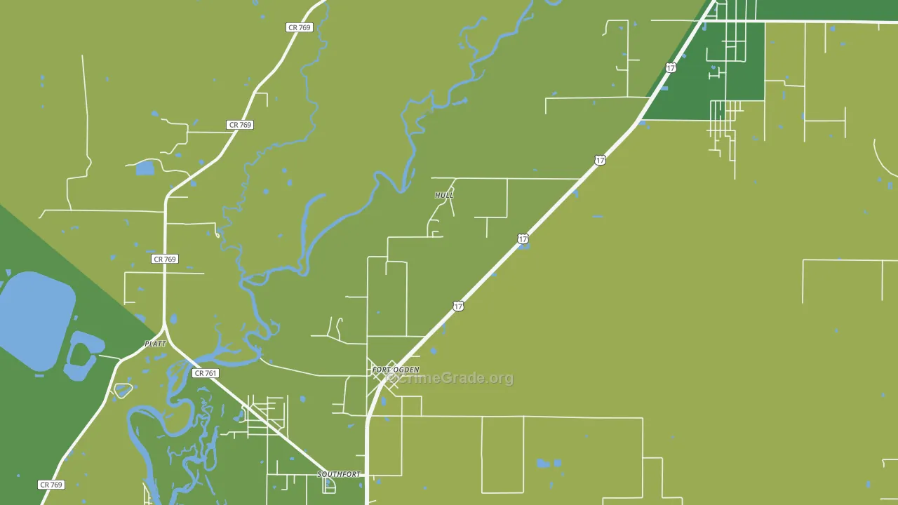 Hull, FL Map of Vandalism Rates