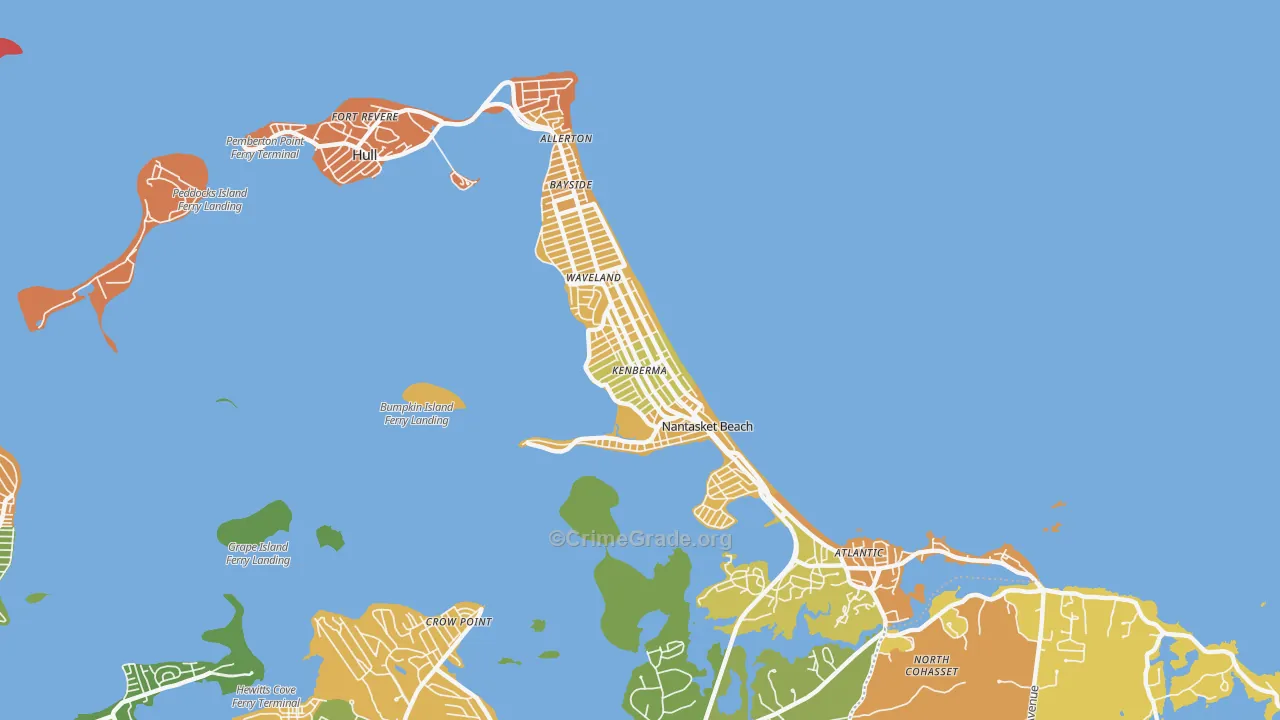 Hull, MA Map of Vandalism Rates
