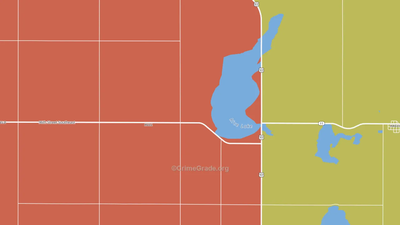 Hull, ND Map of Vandalism Rates