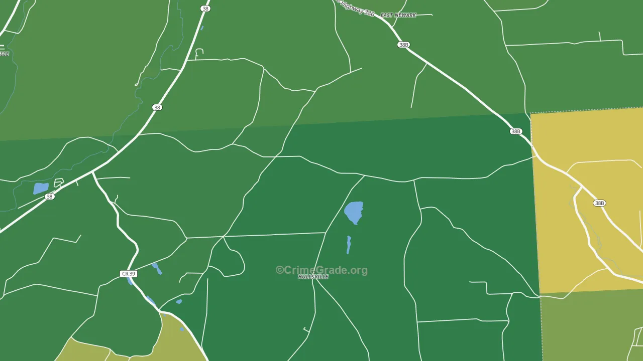 Hullsville, NY Map of Vandalism Rates