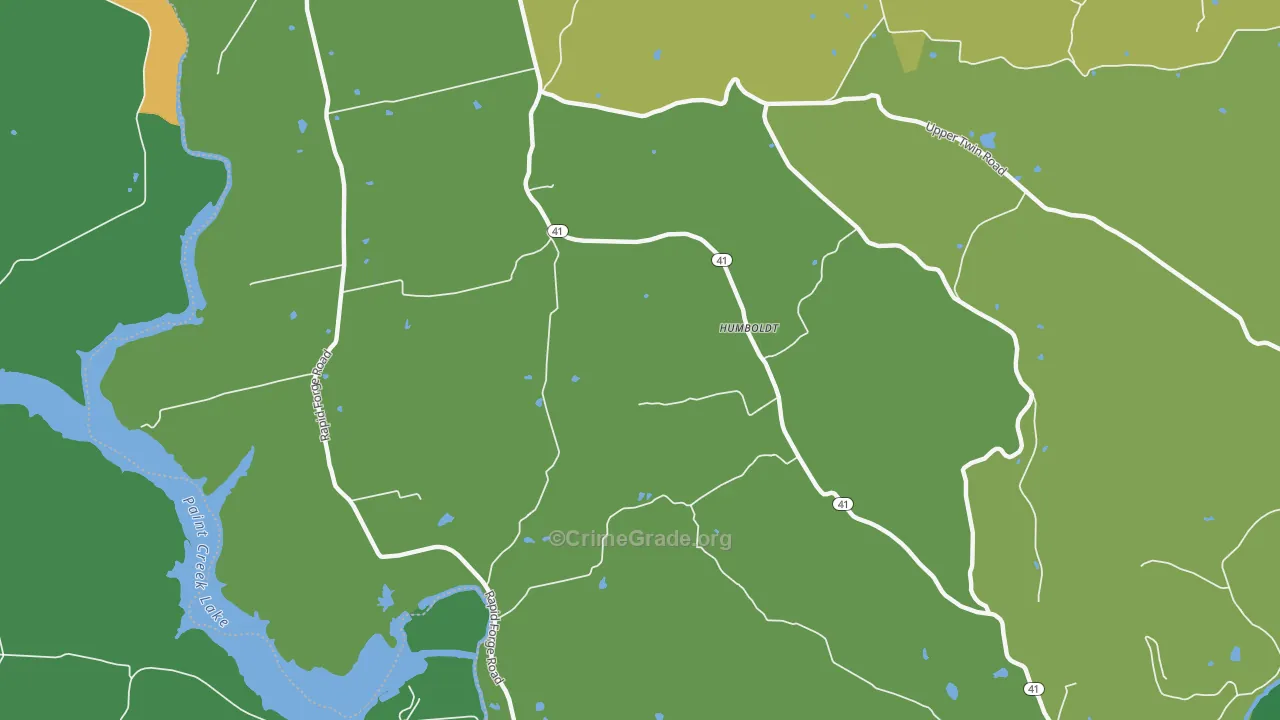 Humboldt, OH Map of Vandalism Rates