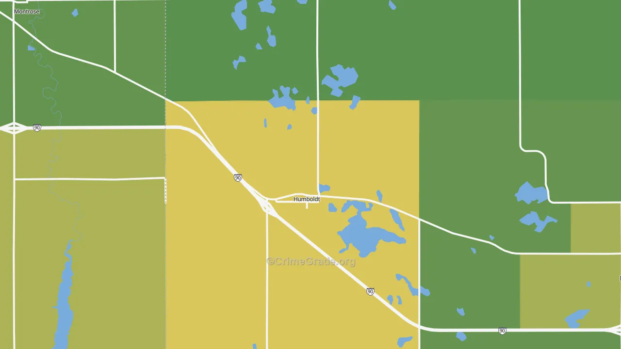 Humboldt, SD Map of Vandalism Rates
