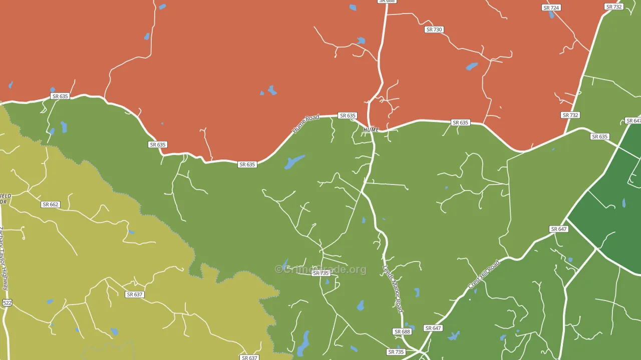Hume, VA Map of Vandalism Rates
