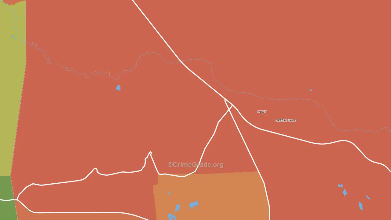 Hunt, AZ Map of Vandalism Rates