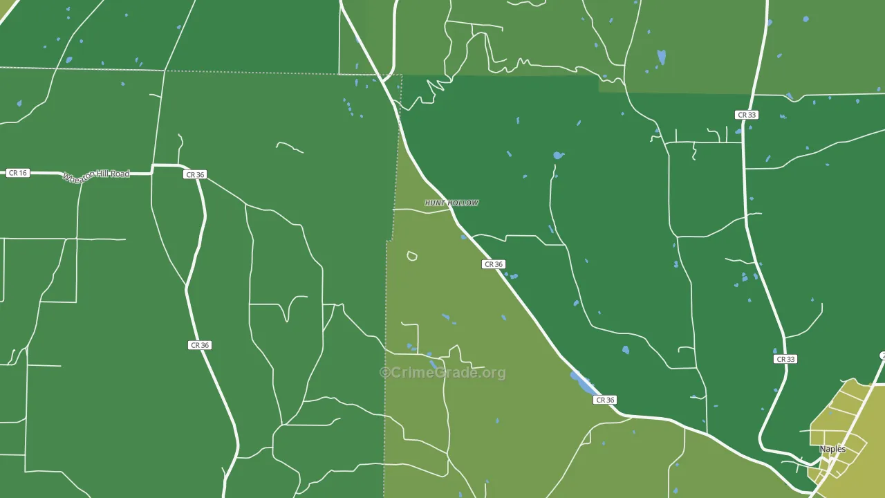 Hunt Hollow, NY Map of Vandalism Rates