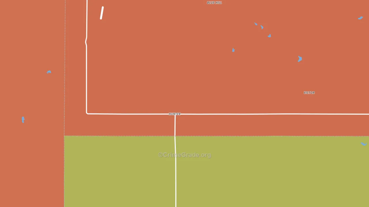 Hunter, KS Map of Vandalism Rates