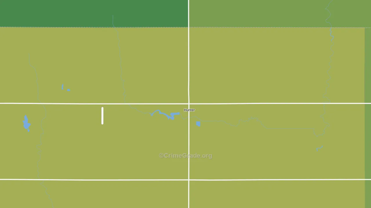 Hunter, ND Map of Vandalism Rates