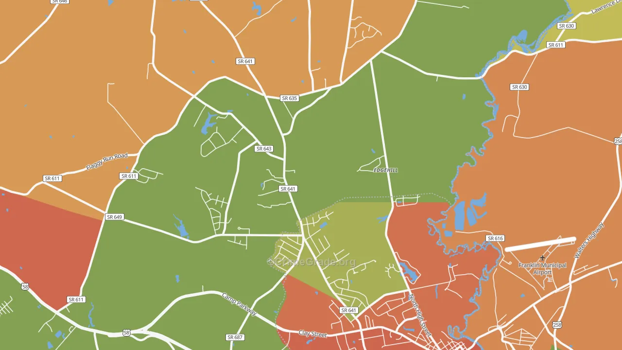 Hunterdale, VA Map of Vandalism Rates