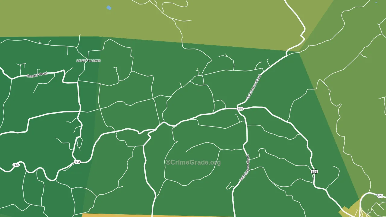 Huntersville, PA Map of Vandalism Rates