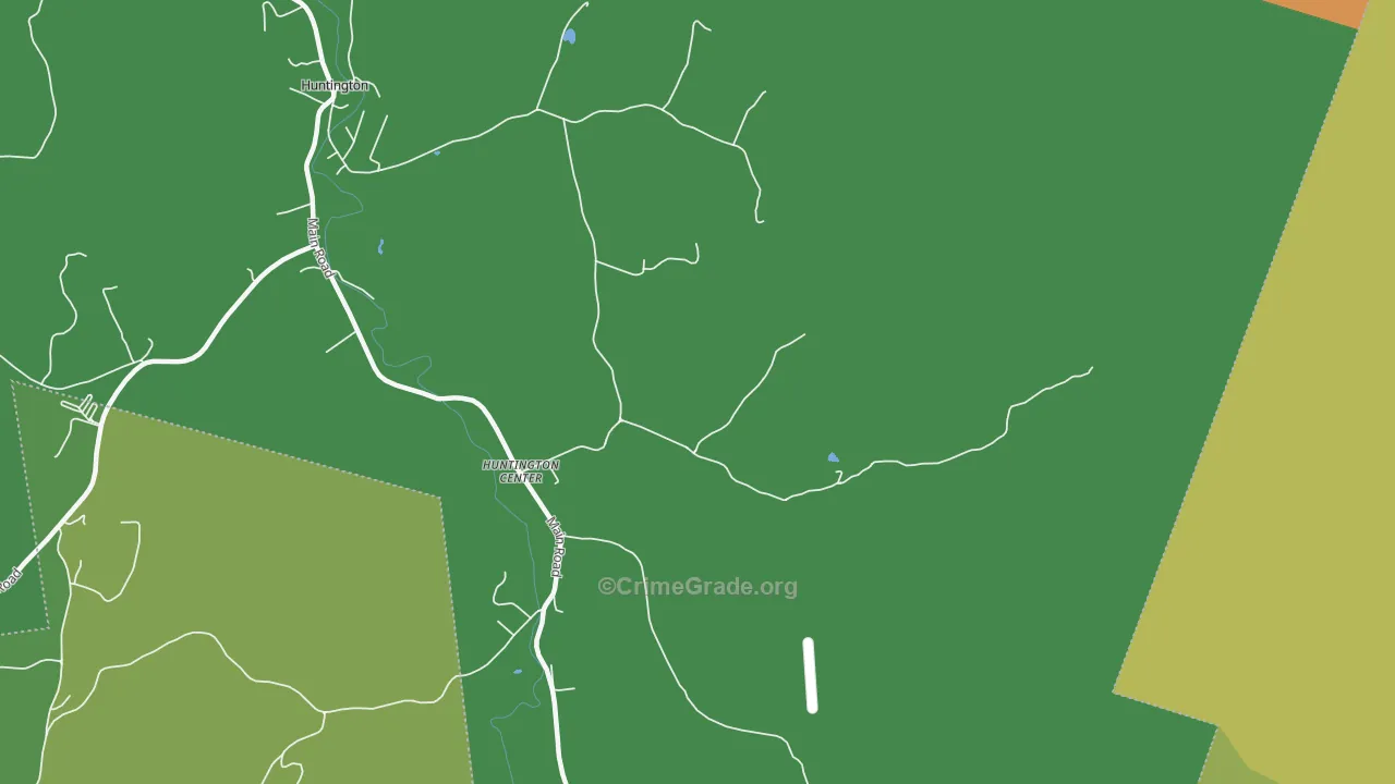 Huntington Center, VT Map of Vandalism Rates