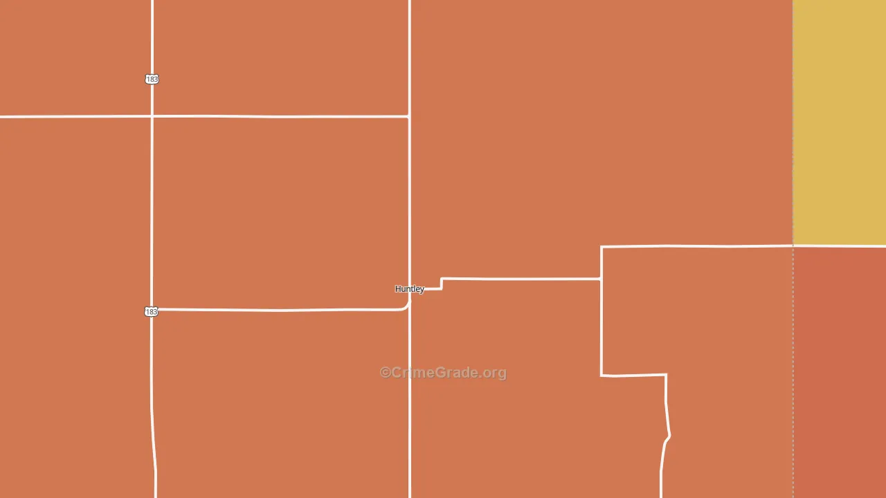 Huntley, NE Map of Vandalism Rates