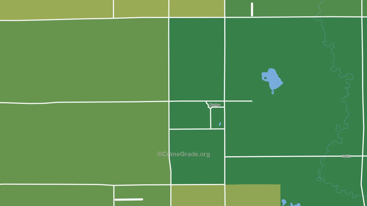 Hurley, SD Map of Vandalism Rates