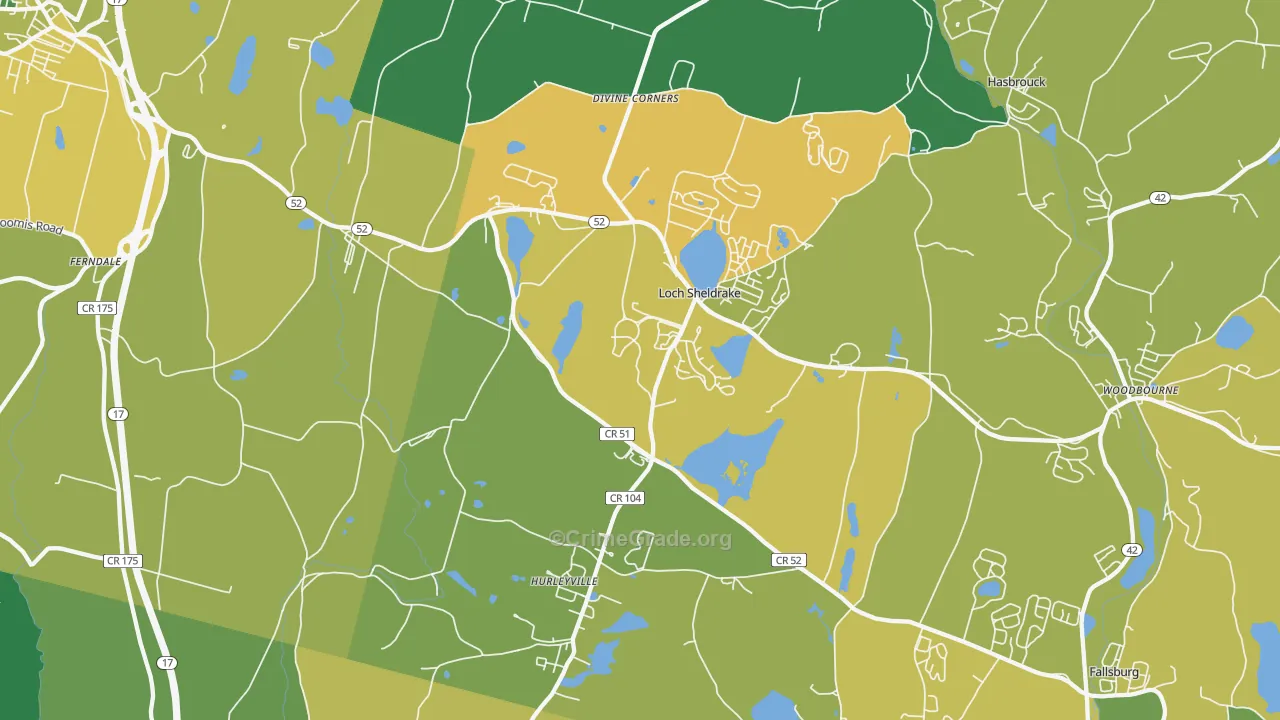 Hurleyville, NY Map of Vandalism Rates