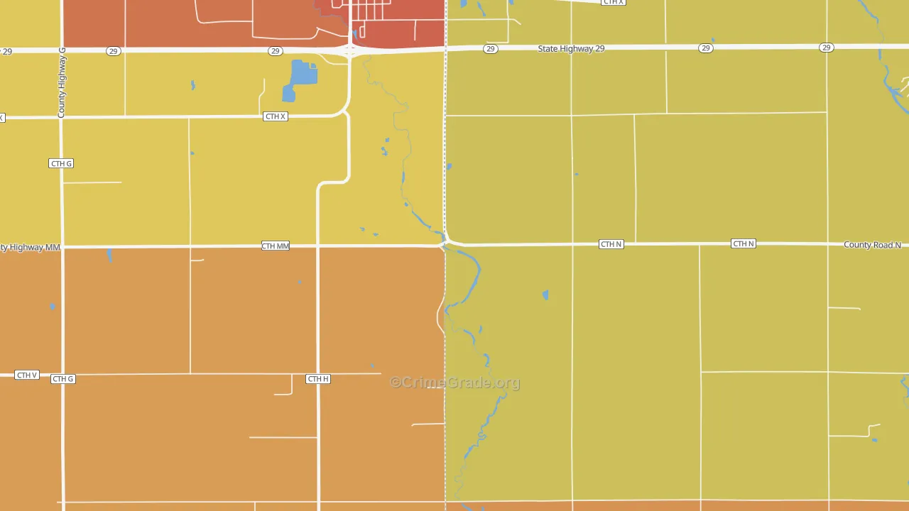 Huron, WI Map of Vandalism Rates