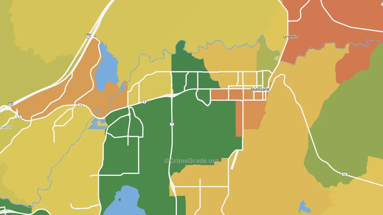 Hurricane, UT Map of Vandalism Rates