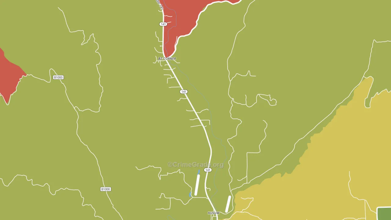 Husum, WA Map of Vandalism Rates