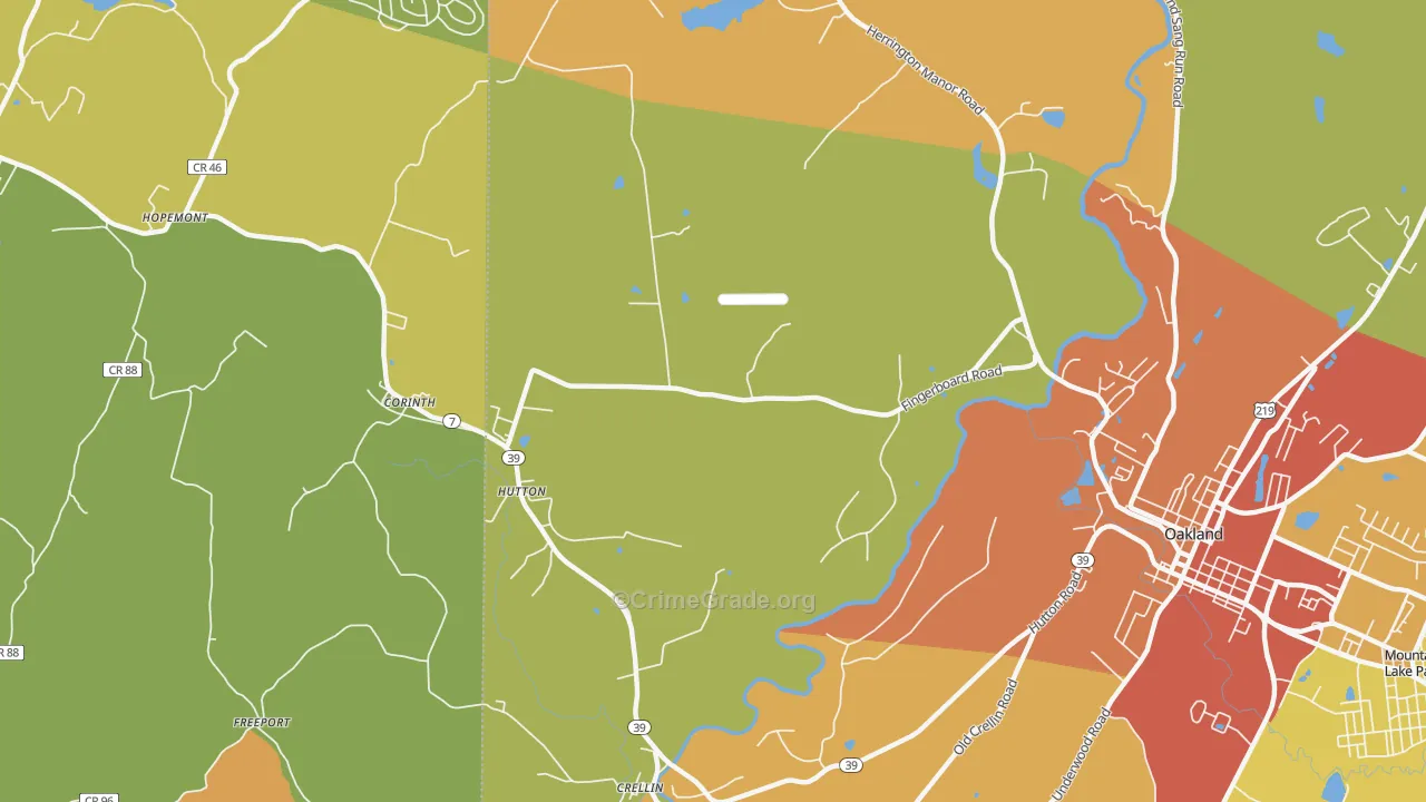 Hutton, MD Map of Vandalism Rates