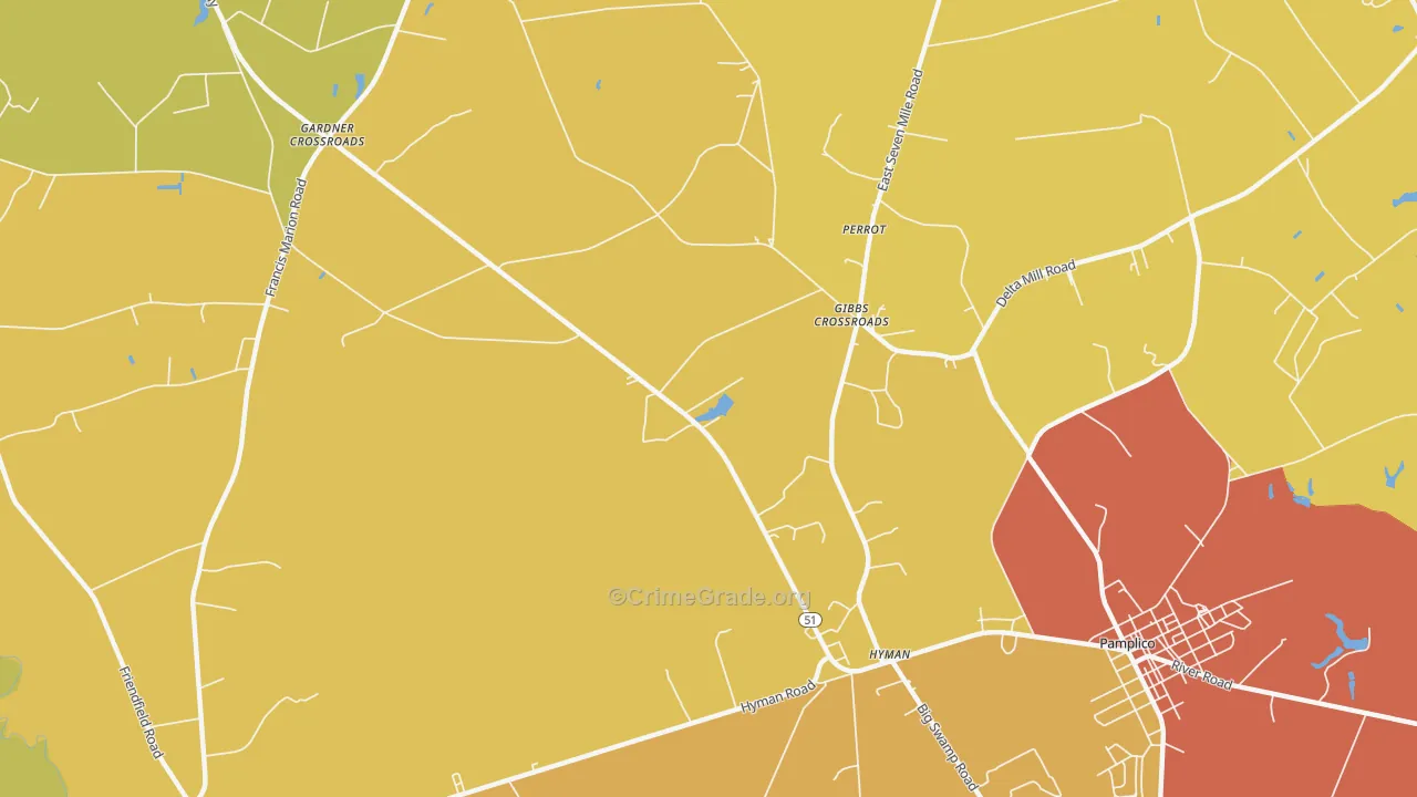 Hyman, SC Map of Vandalism Rates