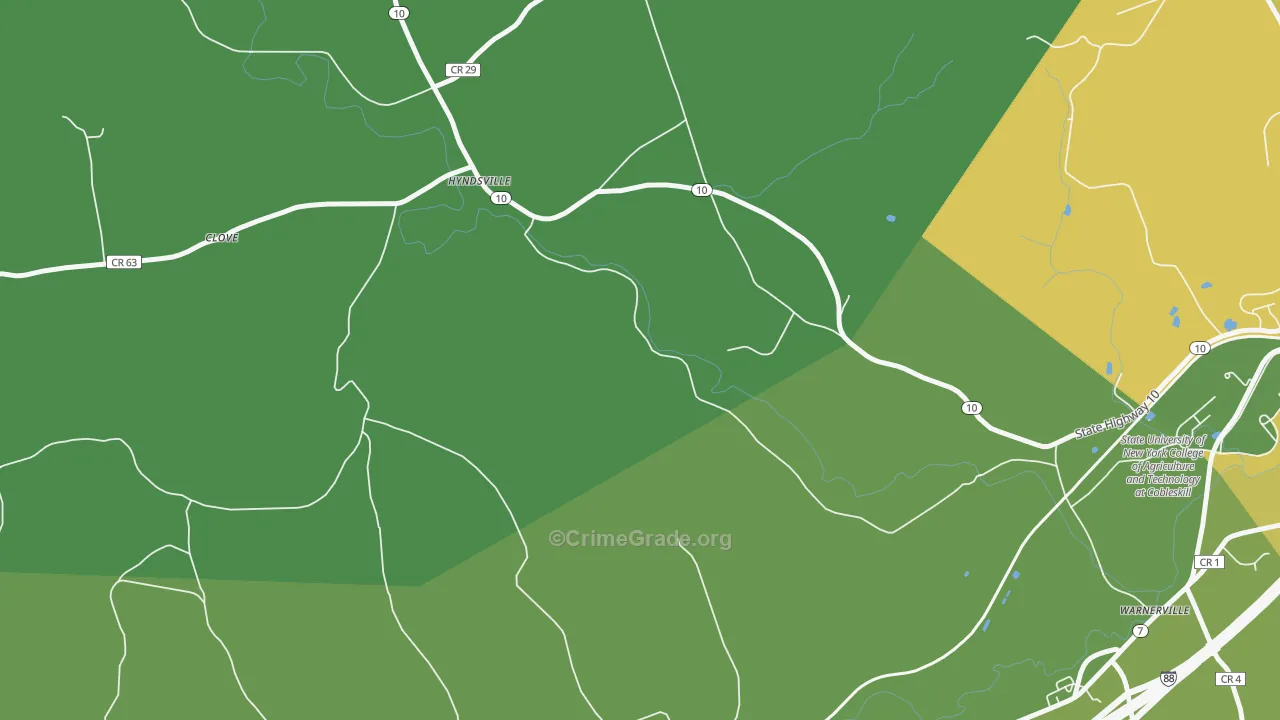 Hyndsville, NY Map of Vandalism Rates