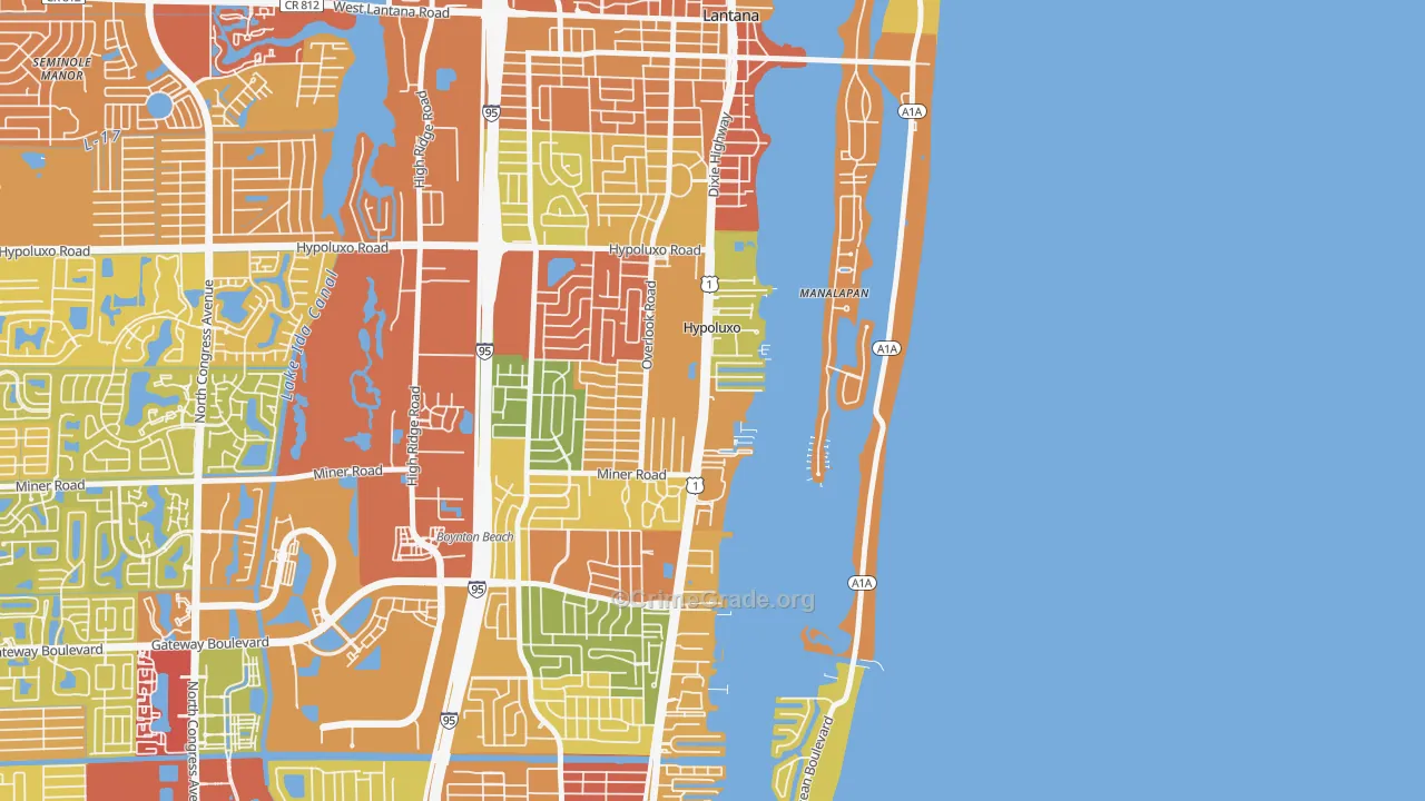 Hypoluxo, FL Map of Vandalism Rates