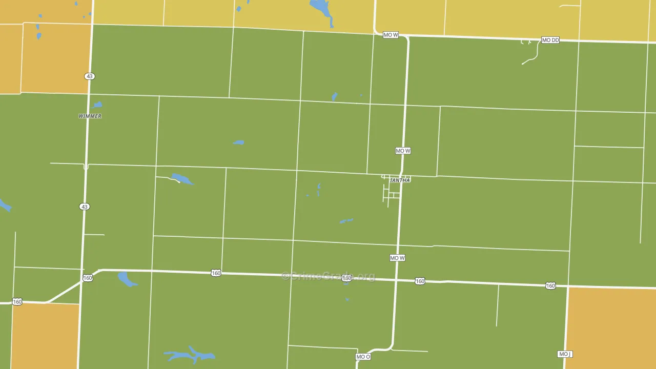 Iantha, MO Map of Vandalism Rates