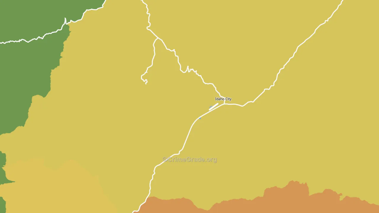 Idaho City, ID Map of Vandalism Rates