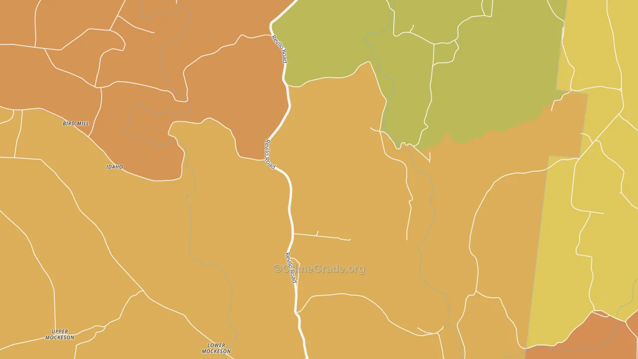 Idaho, TN Map of Vandalism Rates