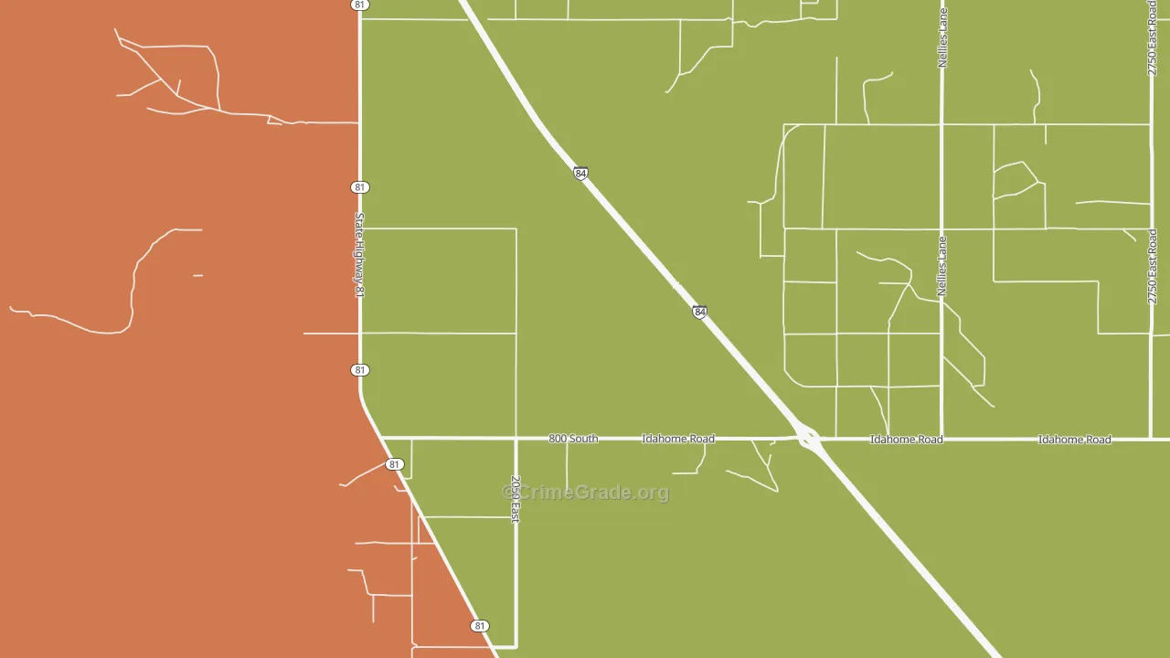 Idahome, ID Map of Vandalism Rates