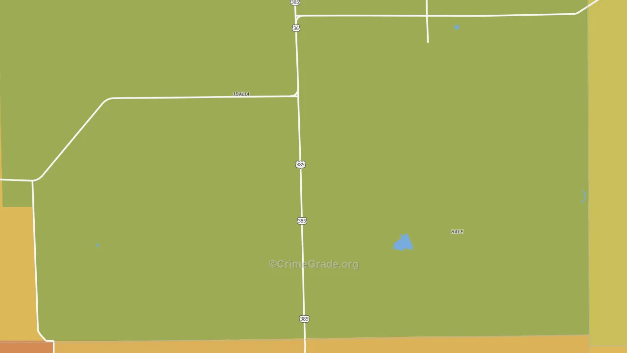 Idalia, CO Map of Vandalism Rates