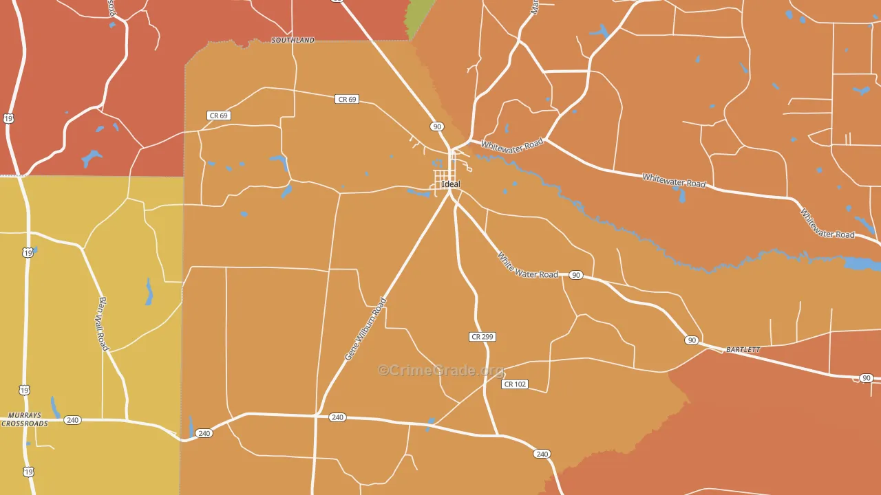 Ideal, GA Map of Vandalism Rates