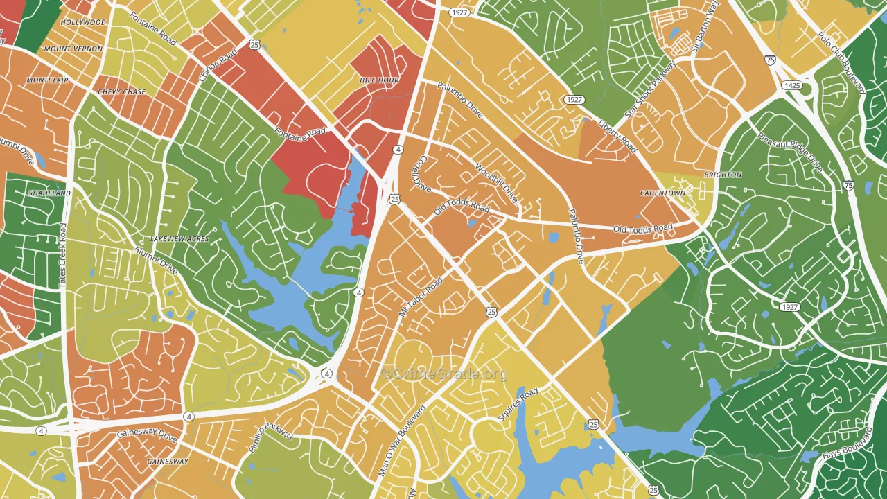 Idle Hour, Lexington, KY Map of Vandalism Rates